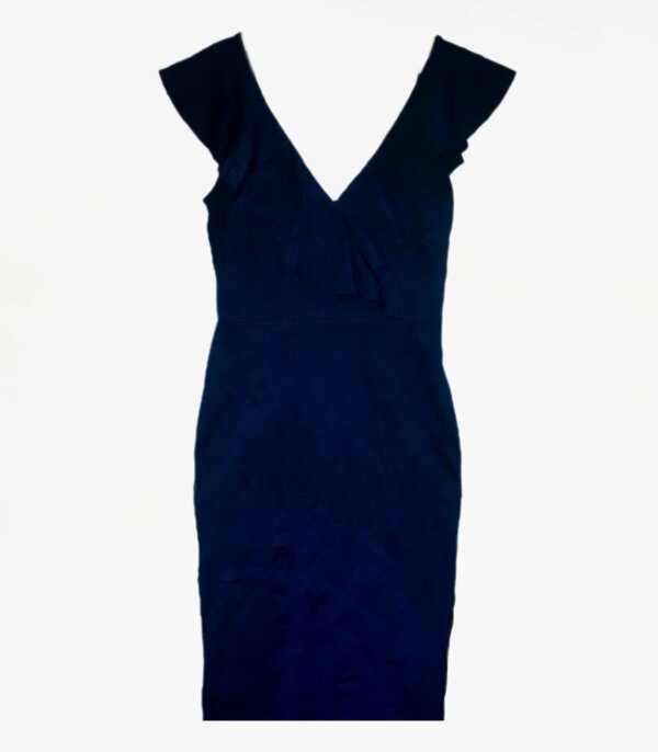 Navy Ruffle Bodycon Dress