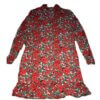 Red Bloom Midi Dress