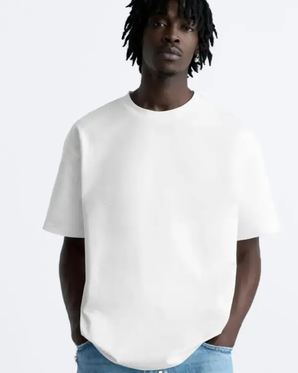 Solid White" Premium Heavyweight Tee