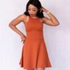 Rust Skater Mini Dress