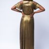 Golden Hour Tie Neck Cold Shoulder Maxi Dress